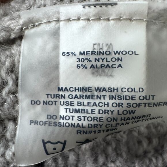 Title Nine Speaking Pullover Sweater Women’s Small Gray Merino Alpaca Blend Knit - Picture 7 of 10